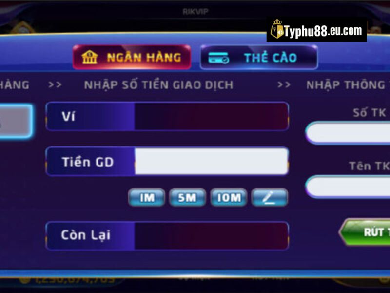 Ảnh minh họa cho phần hướng dẫn nạp tiền Typhu88
